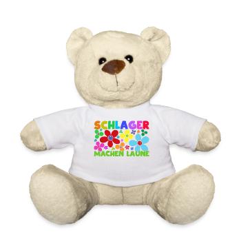 Schlager Schlagerfan Schlagermusik Party Musik - Teddy - Weiß - Vorne