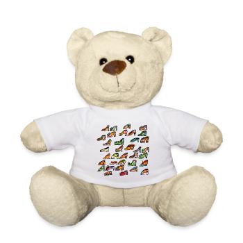 Bunte Schuhvielfalt Muster - Teddy - Weiß - Vorne