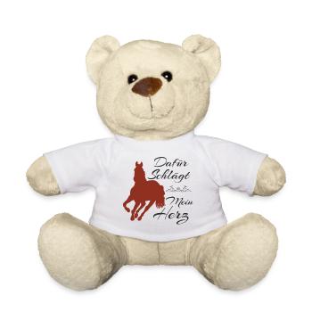 Reit Shirt - Pferd Liebe - Pony Geschenk - Teddy - Weiß - Vorne