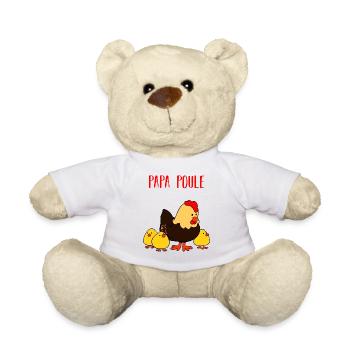 Papa Poule - Nounours - blanc - Devant