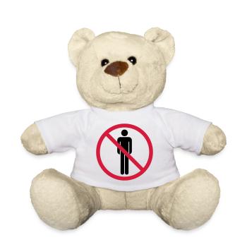 verboten schild keine menschen zone gebiet pictogr - Teddy - Weiß - Vorne