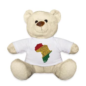 Africa Fingerprint Pattern Palette - Teddy Bear - white - Front