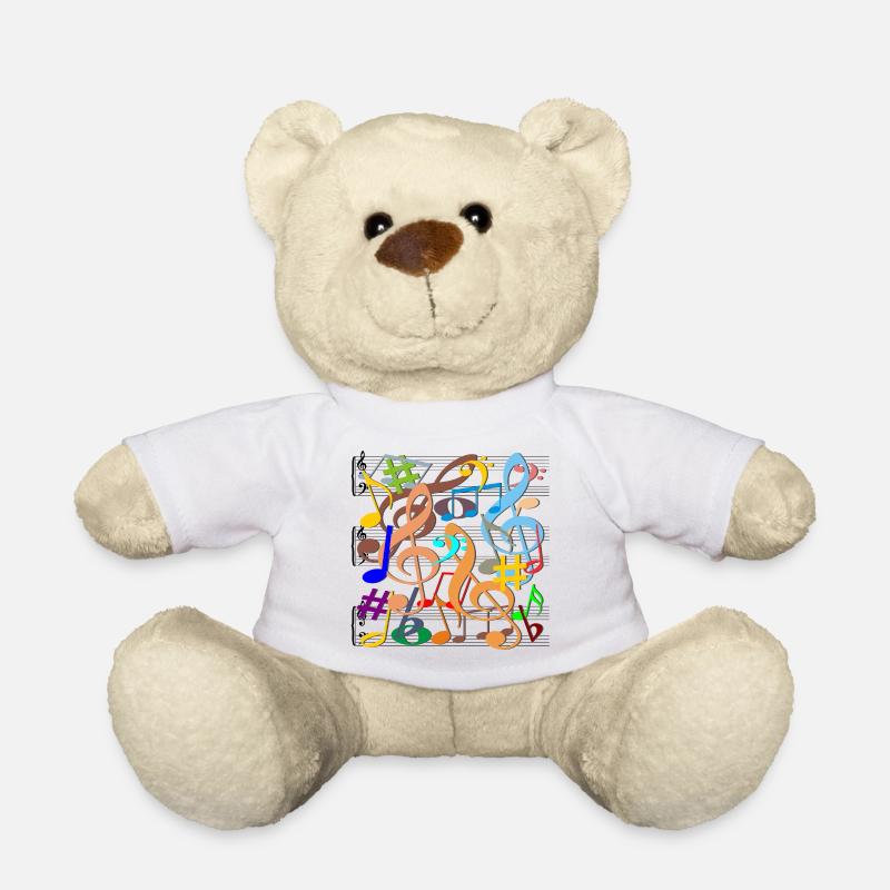 Musiknoten - Teddy - Weiß