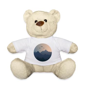Coucher de soleil en montagne - Nounours - blanc - Devant
