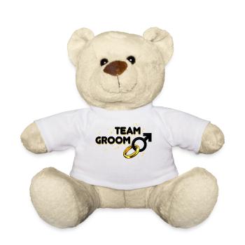 Team Bräutigam Ehemann Junggesellenabschied Lustig - Teddy - Weiß - Vorne