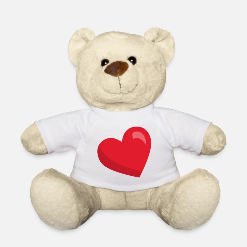 cœur - Nounours - blanc