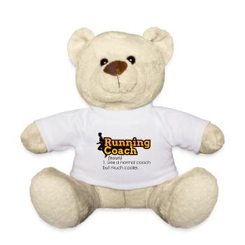Lauftrainer lustige Worterklärung Geschenkidee - Teddy - Weiß - Vorne
