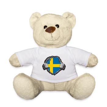 Schweden Brust / Geschenk Stockholm Göteborg - Teddy - Weiß - Vorne