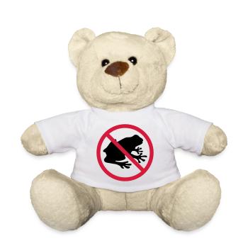 frosch verboten schild zone keine kroete silhouett - Teddy - Weiß - Vorne