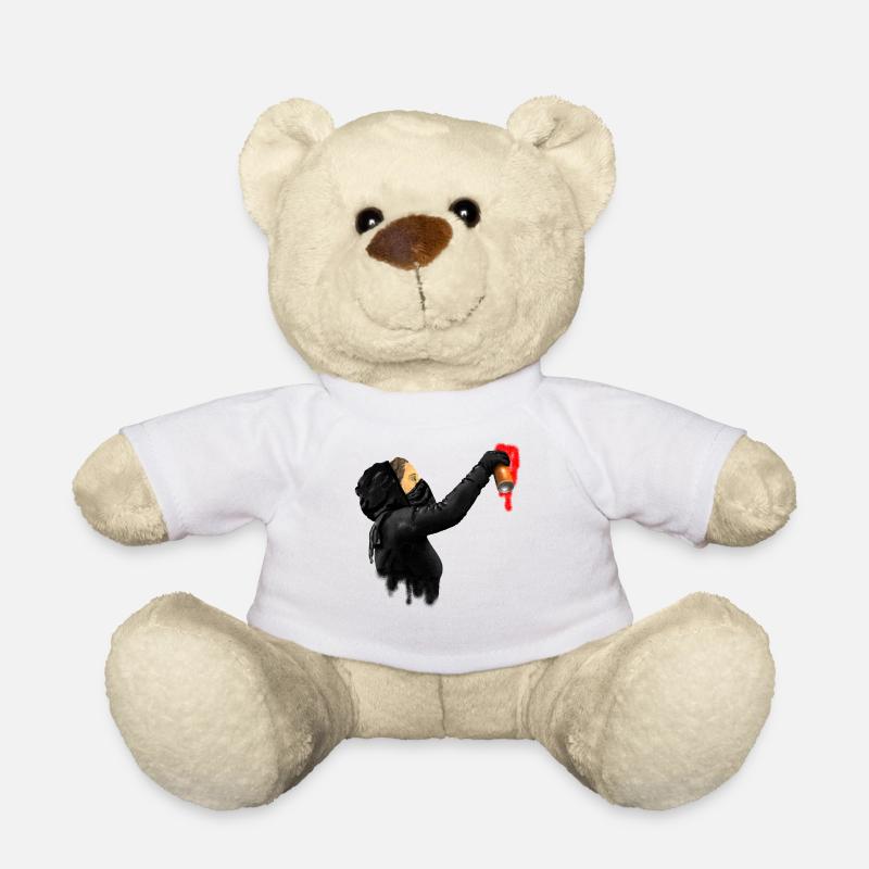 graffiti - Teddy Bear - white
