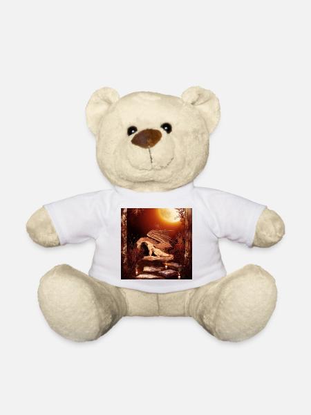 Wundervoller Drache nachts - Teddy - Weiß