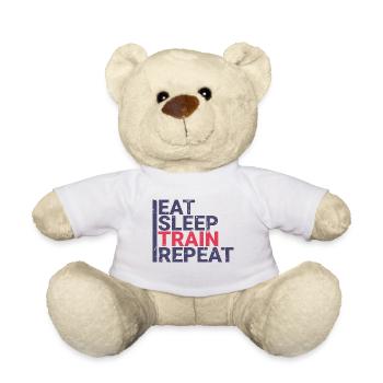 Eat Sleep Train Repeat - Teddy - Weiß - Vorne