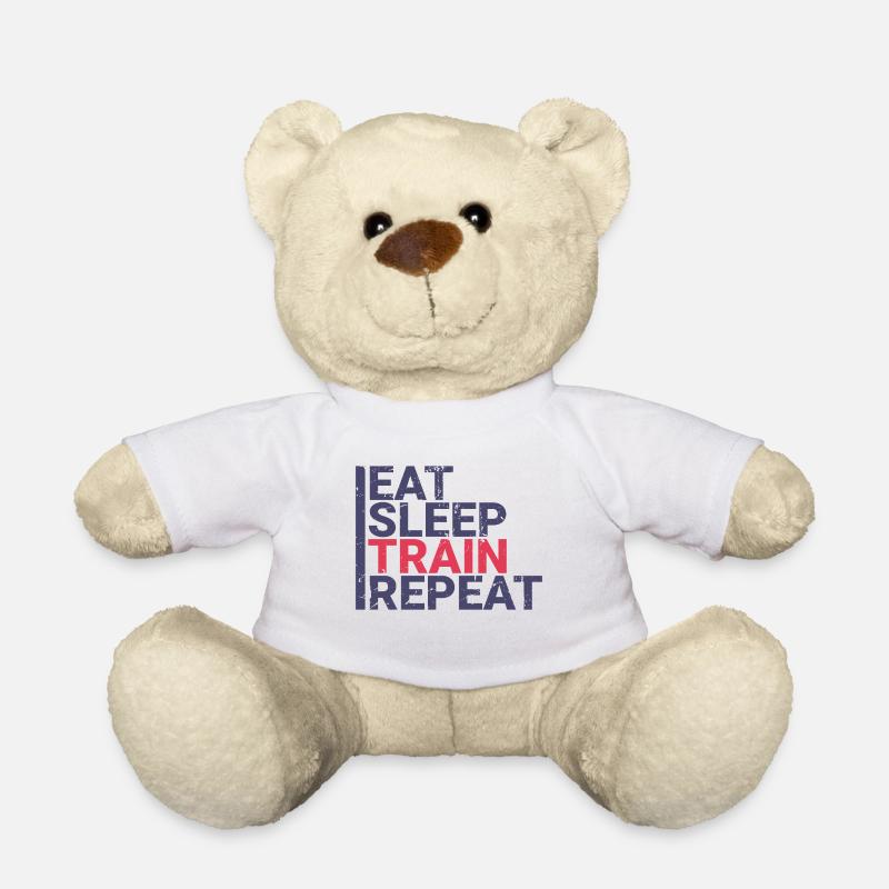 Eat Sleep Train Repeat - Teddy - Weiß