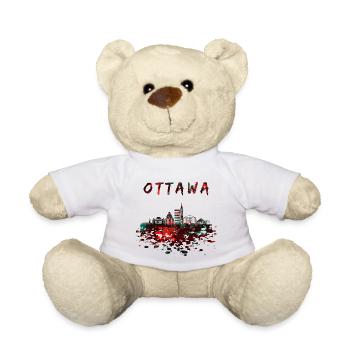 Ottawa Skyline / Canada cadeau ville - Nounours - blanc - Devant