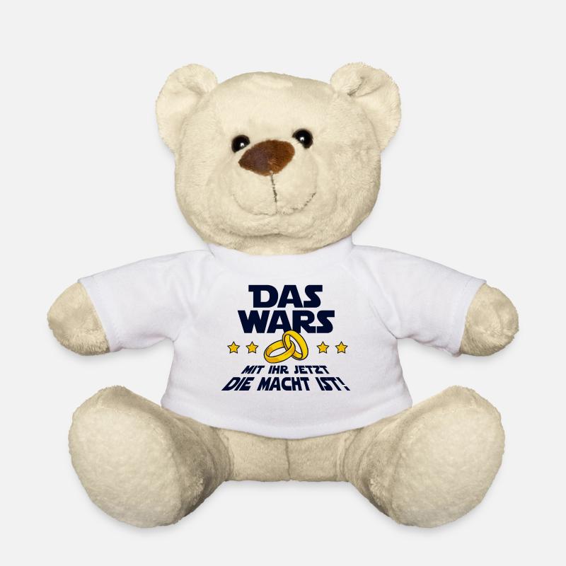 Das Wars Spruch Hochzeit Junggesellenabschied - Teddy - Weiß