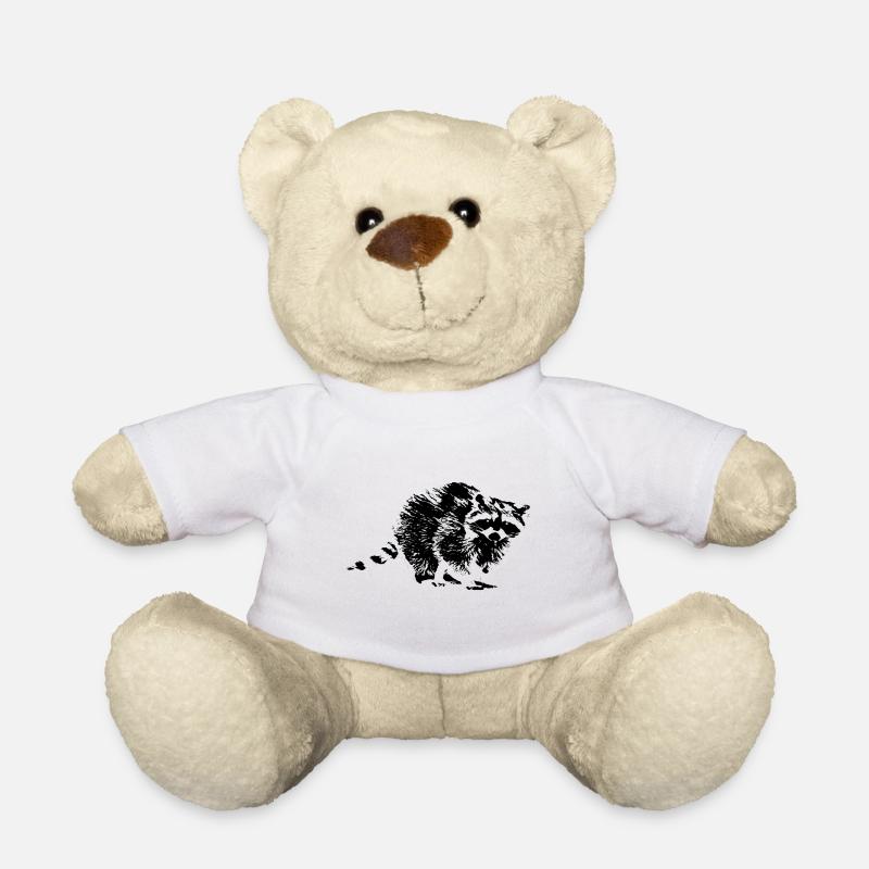 Raccoon - Teddy Bear - white