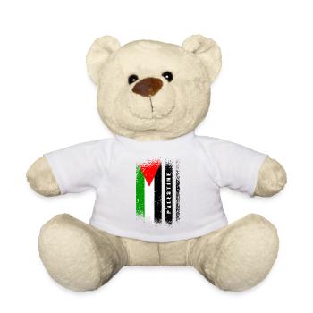 Drapeau de la Palestine / Cadeau Gaza - Nounours - blanc - Devant