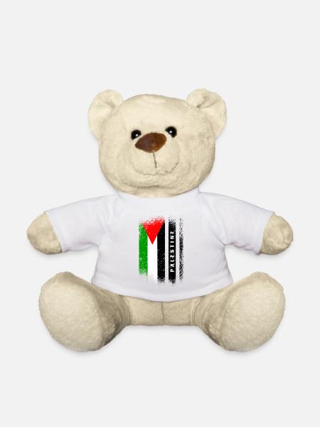 Palästina Flagge / Geschenk Gaza - Teddy - Weiß