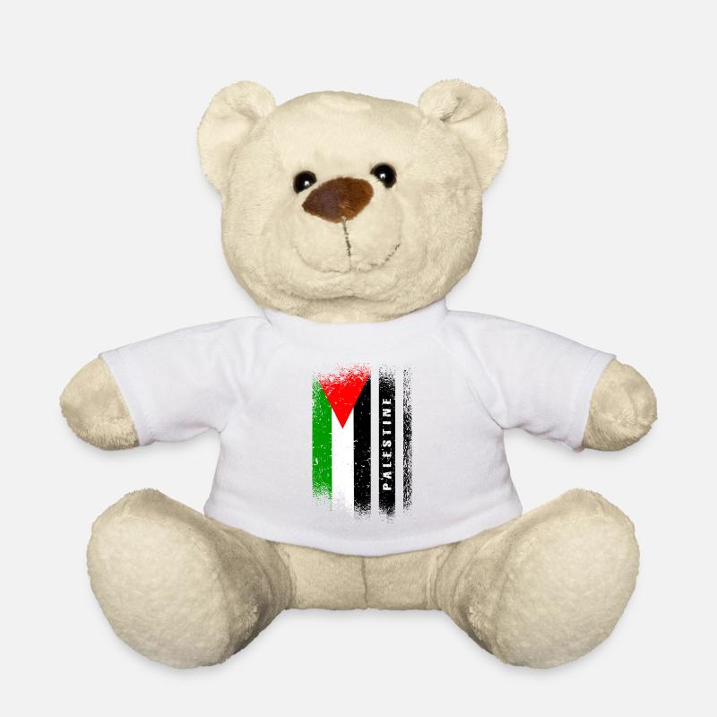 Drapeau de la Palestine / Cadeau Gaza - Nounours - blanc