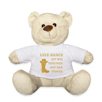 Motto: Line Dance ist wie Träumen mit den Füßen - Teddy - Weiß - Vorne
