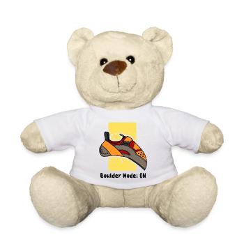 Boulder Boulderer climbing rock climbing mountain sports - Teddy Bear - white - Front