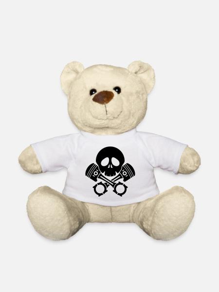 schädel kolben motor - Teddy - Weiß