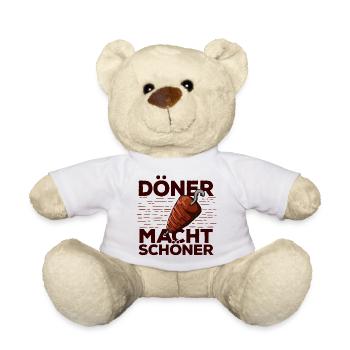 Döner Schöner Lustig Witzig Spruch Kebab Kebap - Teddy - Weiß - Vorne