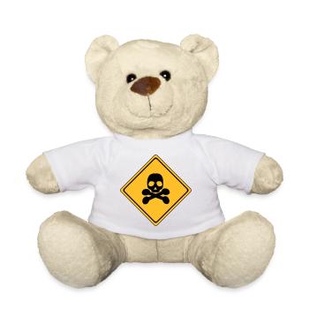 Gefahr, Gefahrenzeichen * - Teddy - Weiß - Vorne