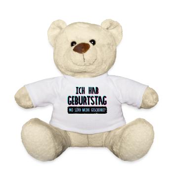 Birthday Gift Birthday Saying Birthday - Teddy Bear - white - Front