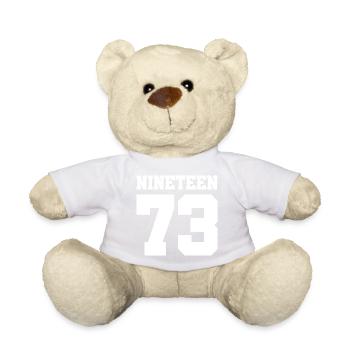 Birthday Year Nineteen Gift 1973 73 - Teddy Bear - white - Front