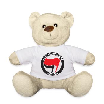 Antifa Logo - Teddy - Weiß - Vorne