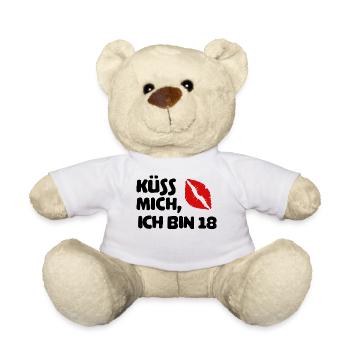 18th birthday Eighteen birthday saying saying - Teddy Bear - white - Front