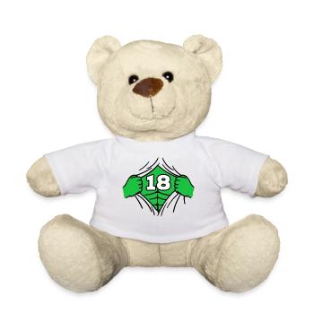 18. Geburtstag Volljährig Geburtstagskind Lustig - Teddy - Weiß - Vorne