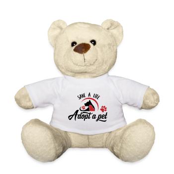 Animal Protection Animal Rescue Save Animal Rights Gift - Teddy Bear - white - Front