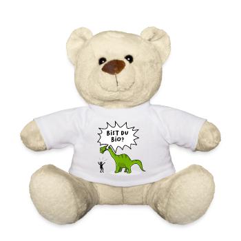 Vegetarian Dinosaur Funny Funny Saying Fun - Teddy Bear - white - Front