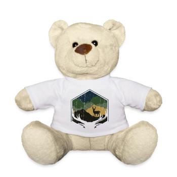 Hirsch - Natur - Berge - Wald - Teddy - Weiß - Vorne