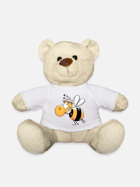 Fröhliche Biene - Teddy - Weiß