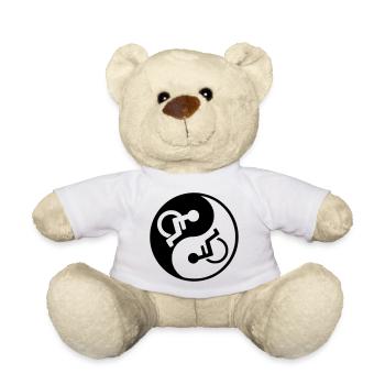 Fauteuil roulant Yin et yang symbole image # - Nounours - blanc - Devant