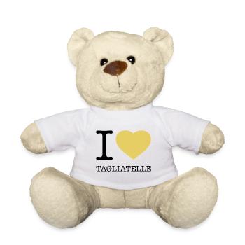 I LOVE TAGLIATELLE Pasta Noodles - Teddy Bear - white - Front