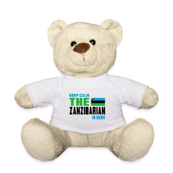 Keep Calm Zanzibar Design / Gift Tanzania - Nounours - blanc - Devant