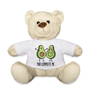 You complete me - Avocado - Teddy - Weiß - Vorne
