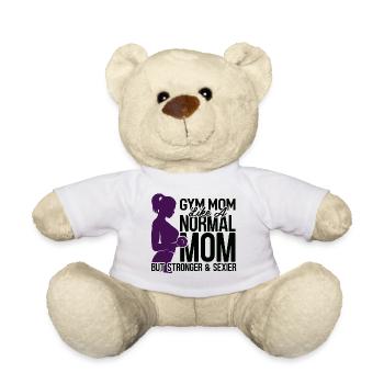 Fitness – Shirt Fitnesstrainer Fitness Geschenk - Teddy - Weiß - Vorne
