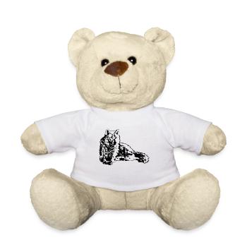 wolf - Teddy Bear - white - Front