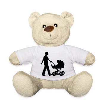 vater kind kinderwagen - Teddy - Weiß - Vorne