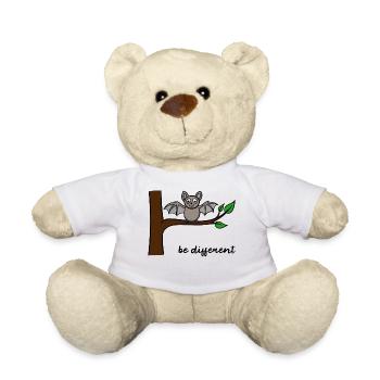 Funny Bat Different Being Brave Humorous - Teddy Bear - white - Front