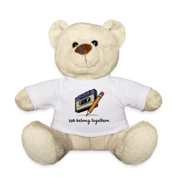 Funny Cassette Vintage Retro Humorous Statement - Teddy Bear - white - Front