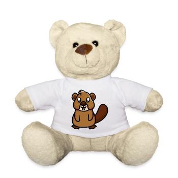 Beaver - Teddy Bear - white - Front