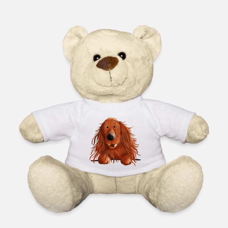 Neugieriger Irish Setter - Teddy - Weiß