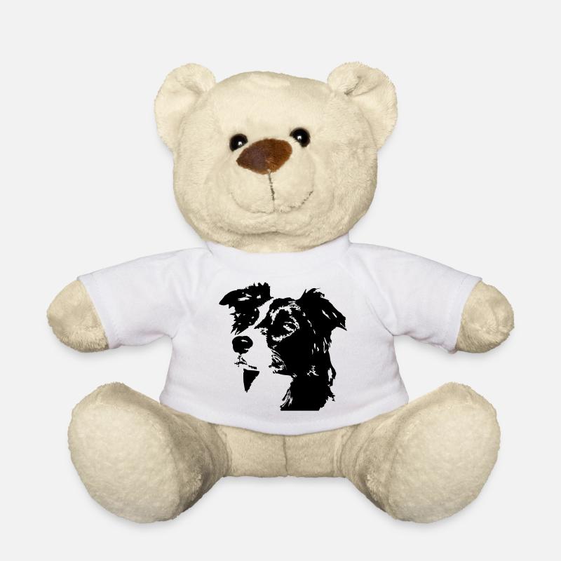 Border Collie Kopf - Teddy - Weiß