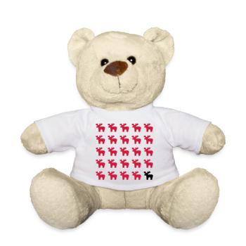 Elch Elche Muster I Weihnachten - Teddy - Weiß - Vorne